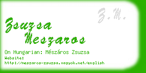 zsuzsa meszaros business card