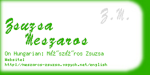 zsuzsa meszaros business card